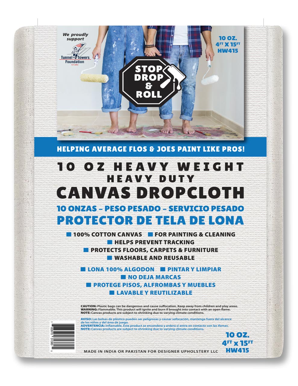 Canvas Drop Cloths | Heavy Weight | 10 Oz. | Protective Tarp